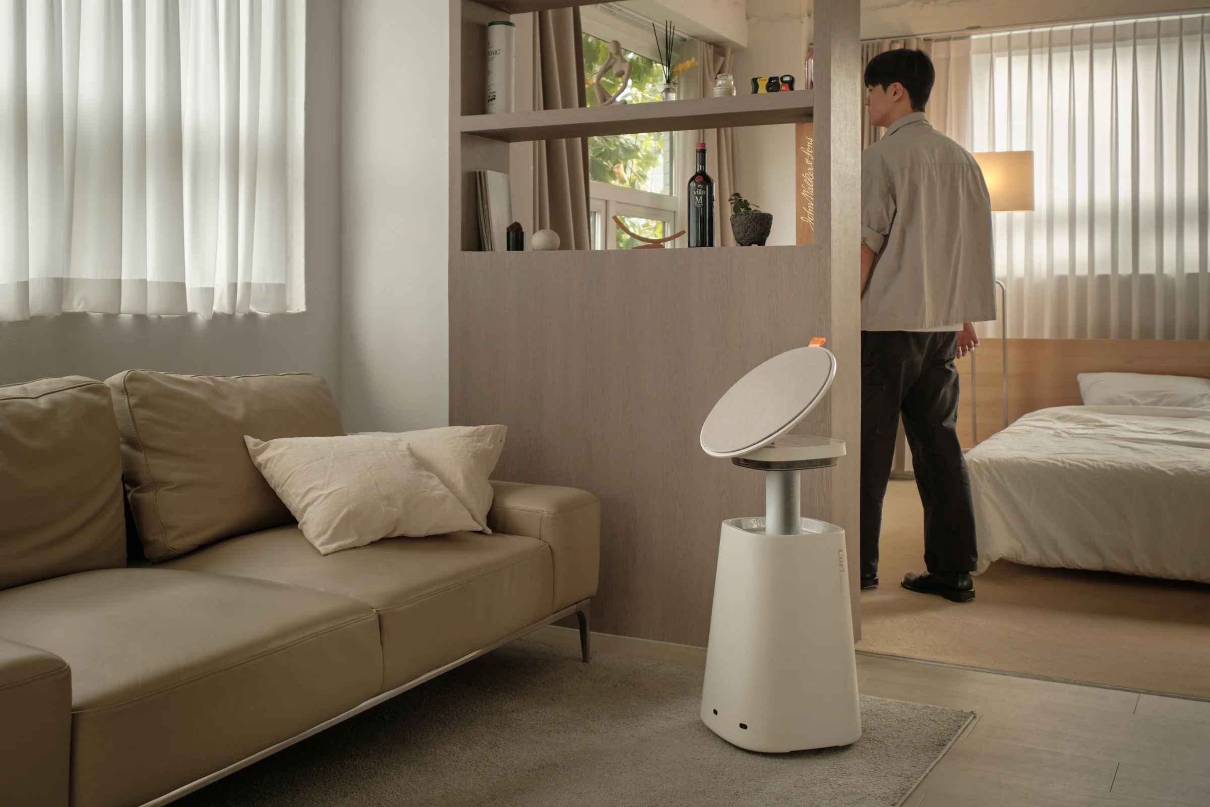 Cor! home assistant robot in a warm living space