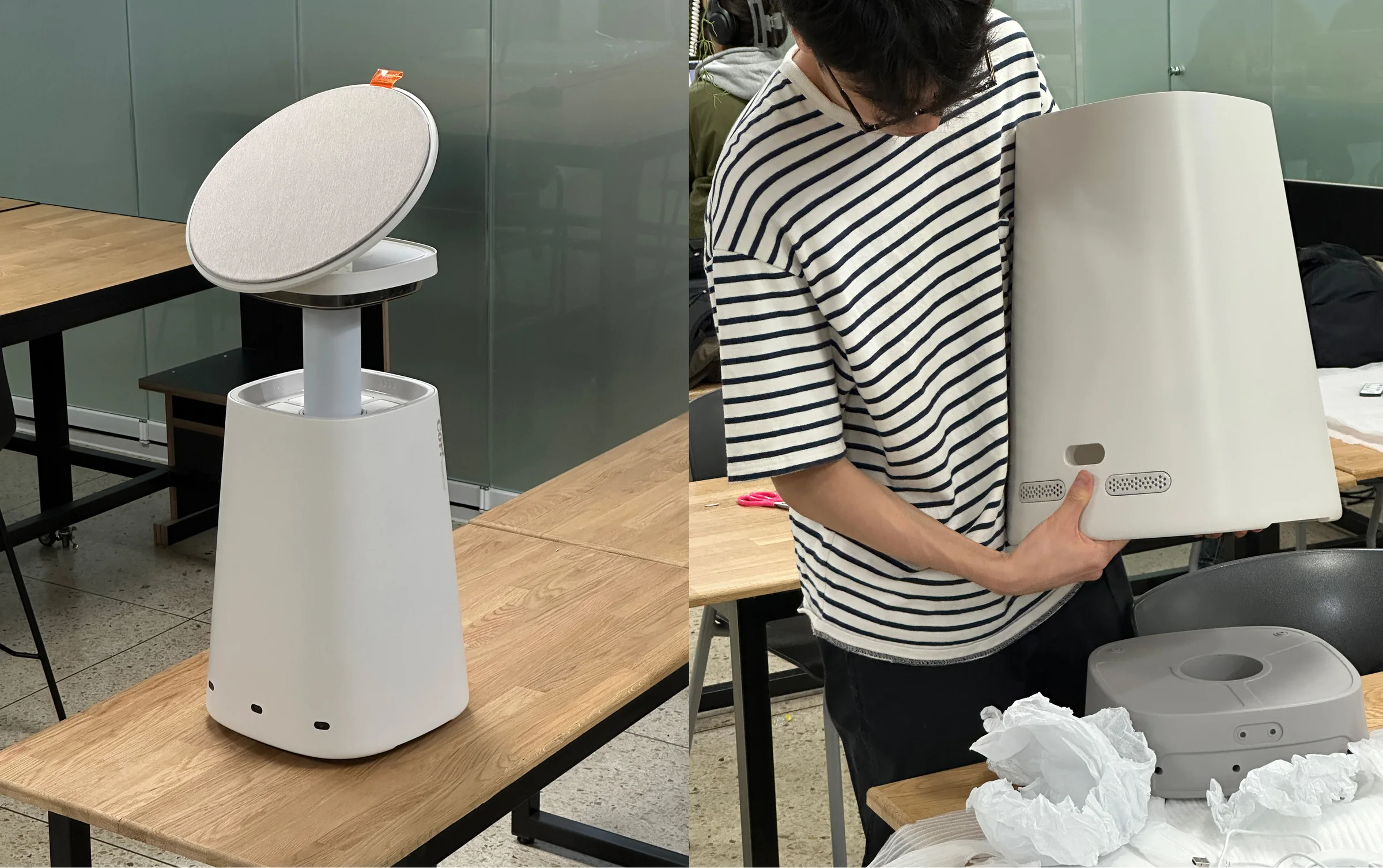 Cor! appearance prototype reviewed at full scale during development