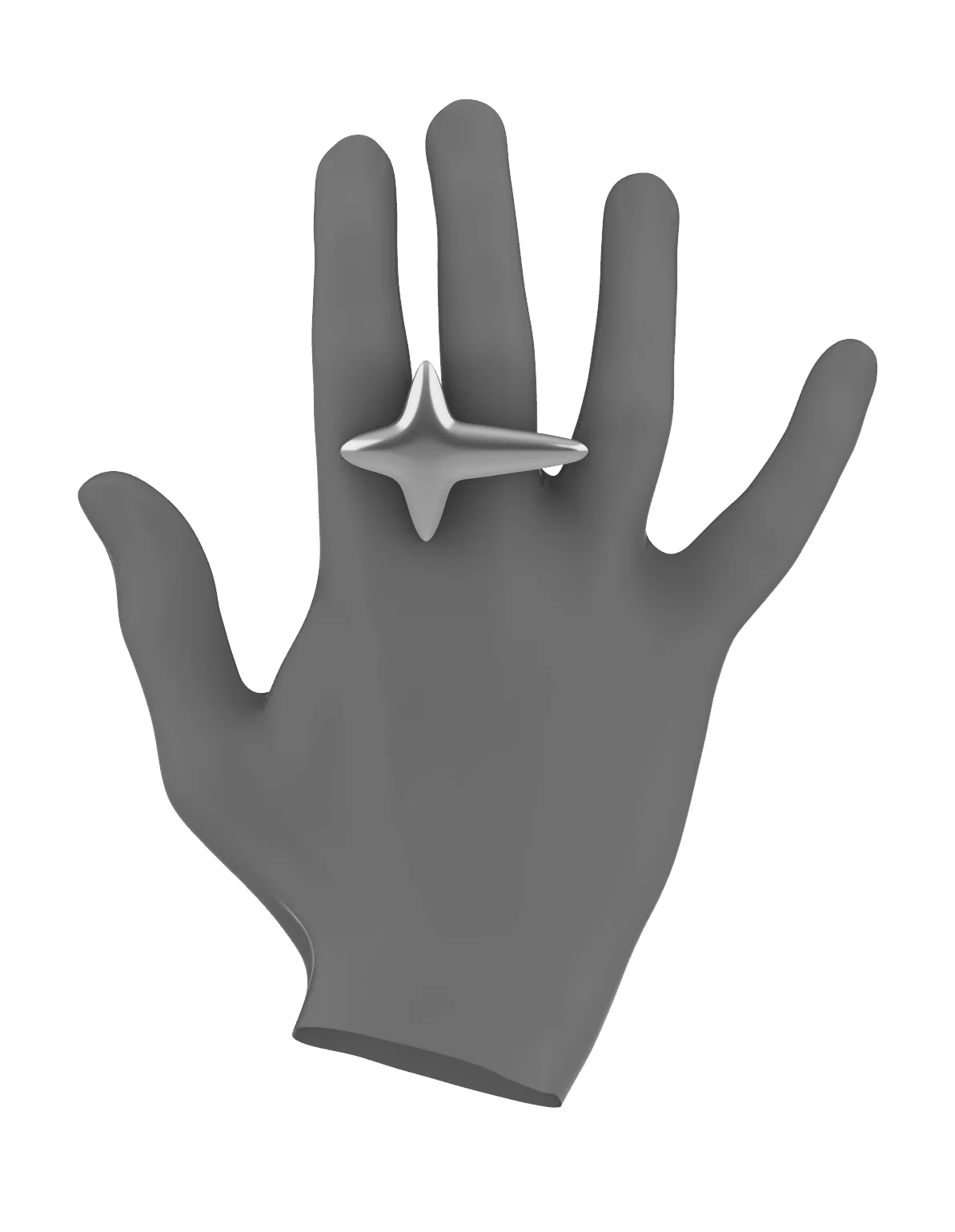 Cryptag hand-scale study showing the product worn across the fingers
