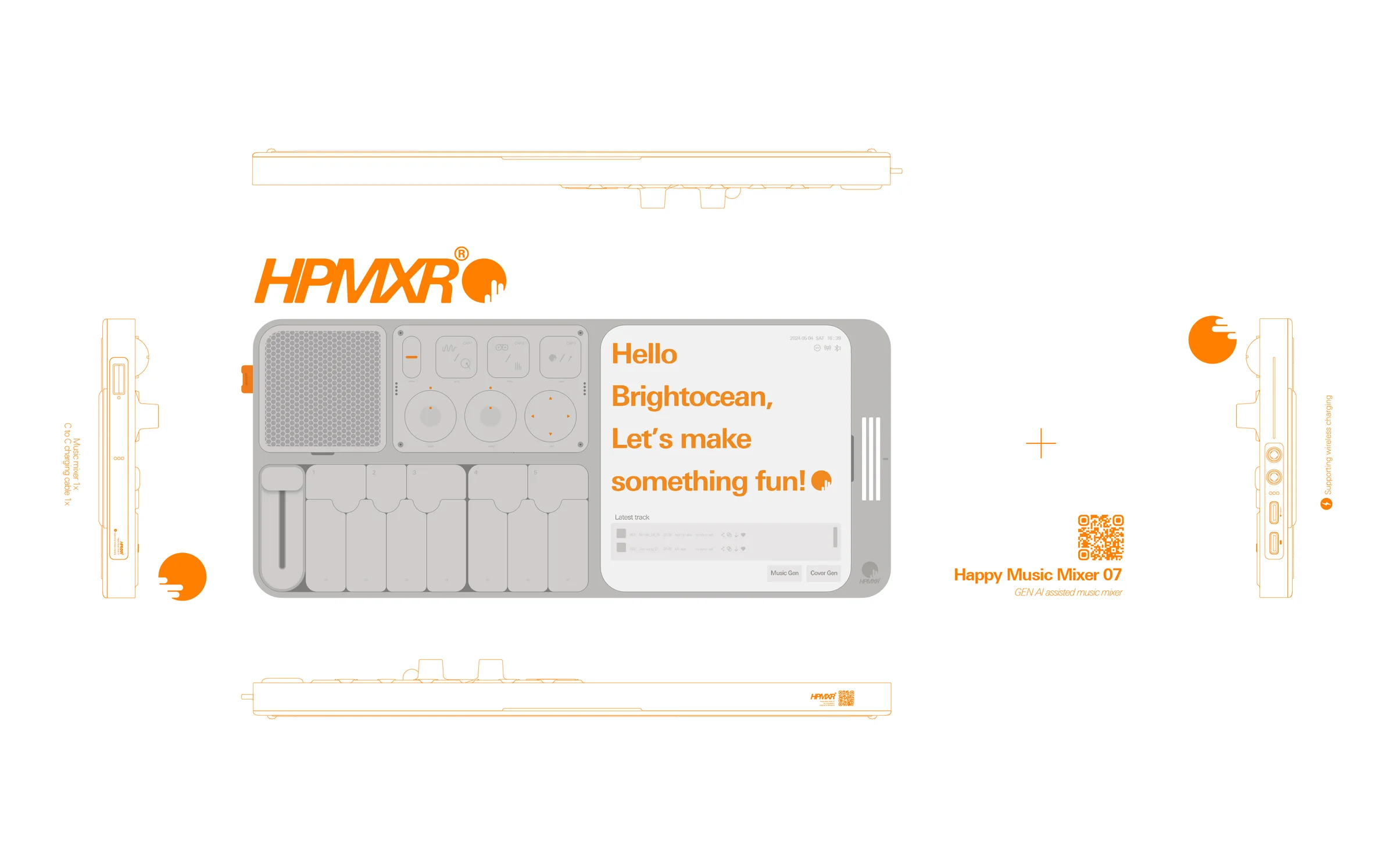 HPMXR package graphic layout with product views and brand details