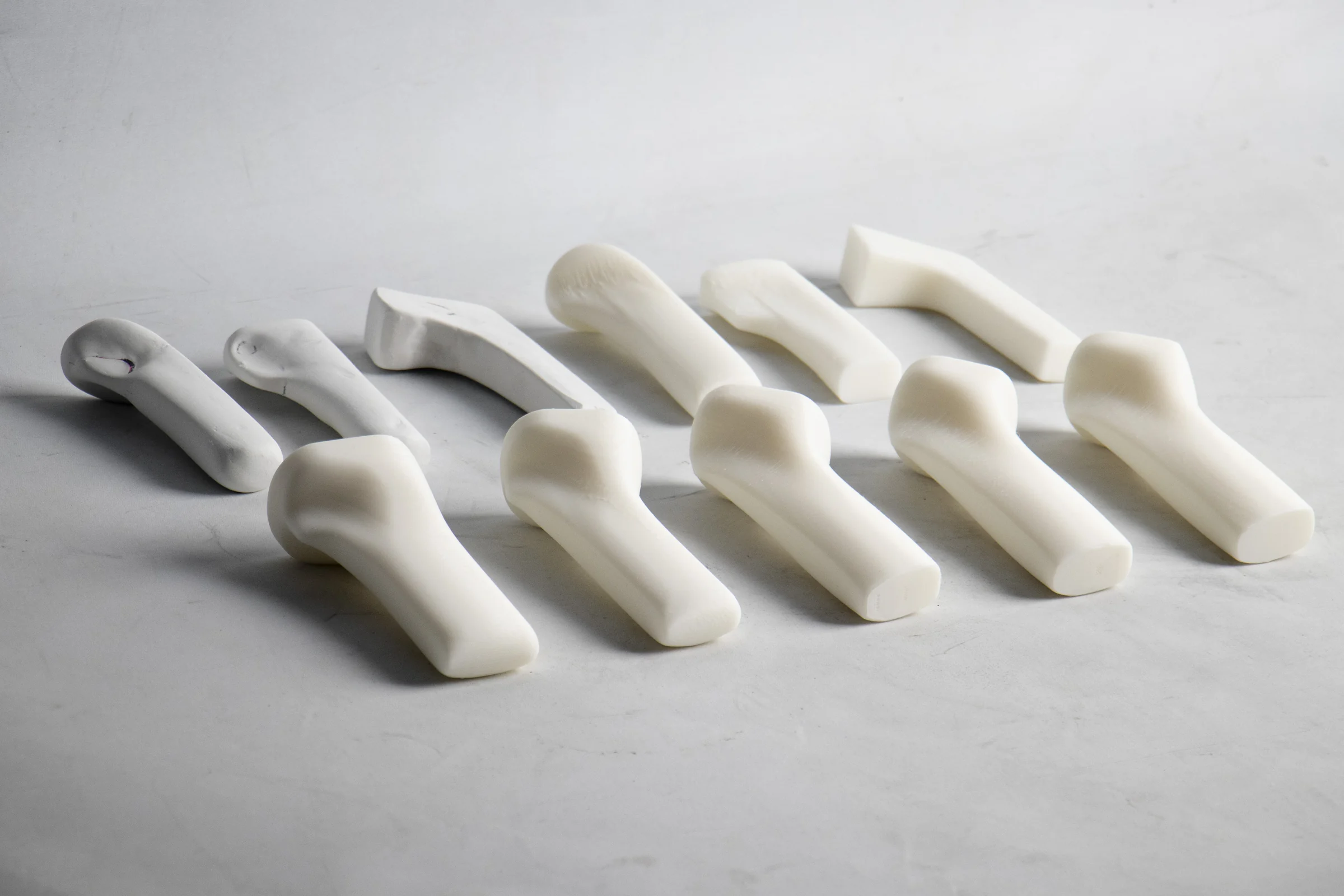 Series of NXC controller grip prototype variants