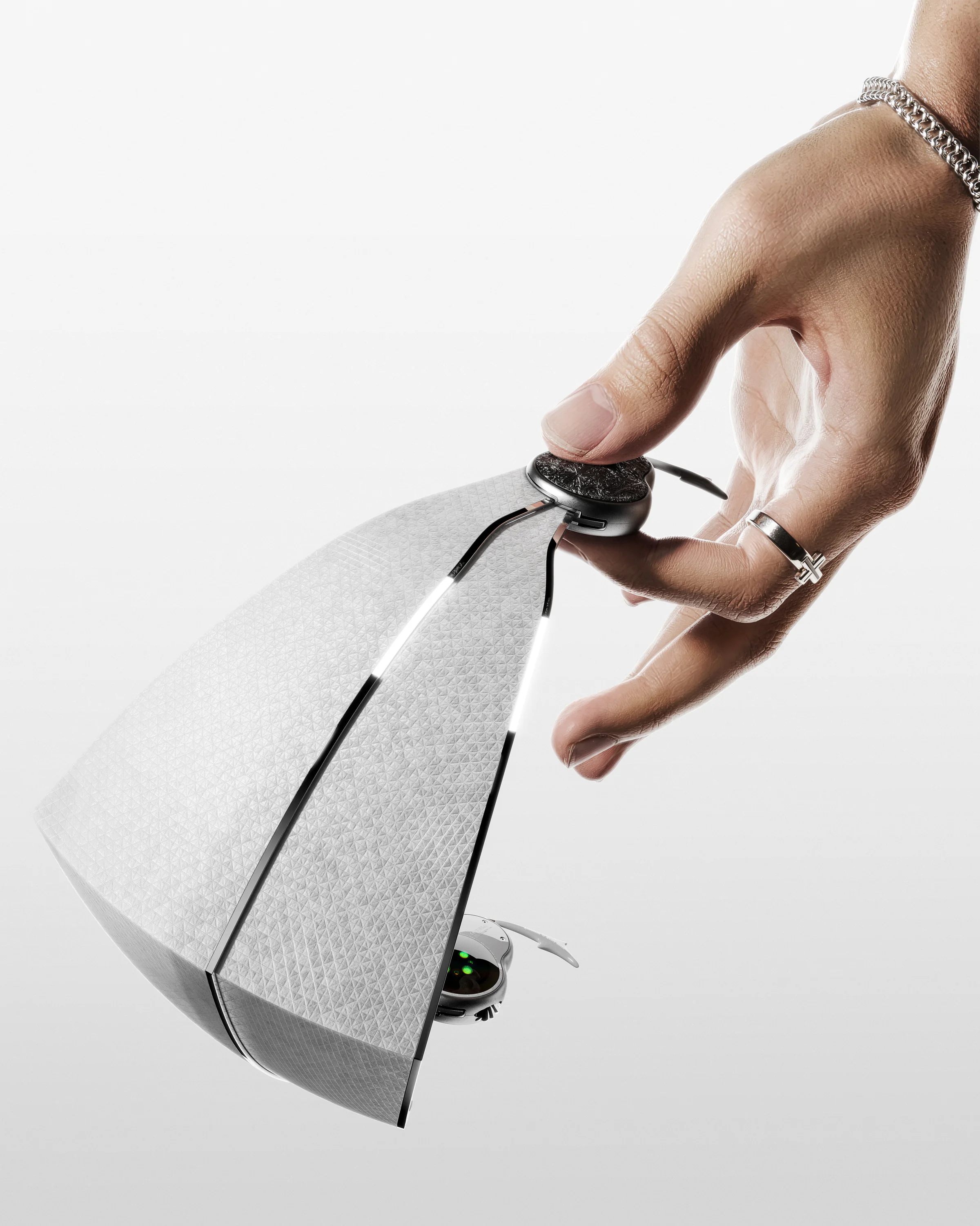 OBEX wearable interface held by its circular temple module
