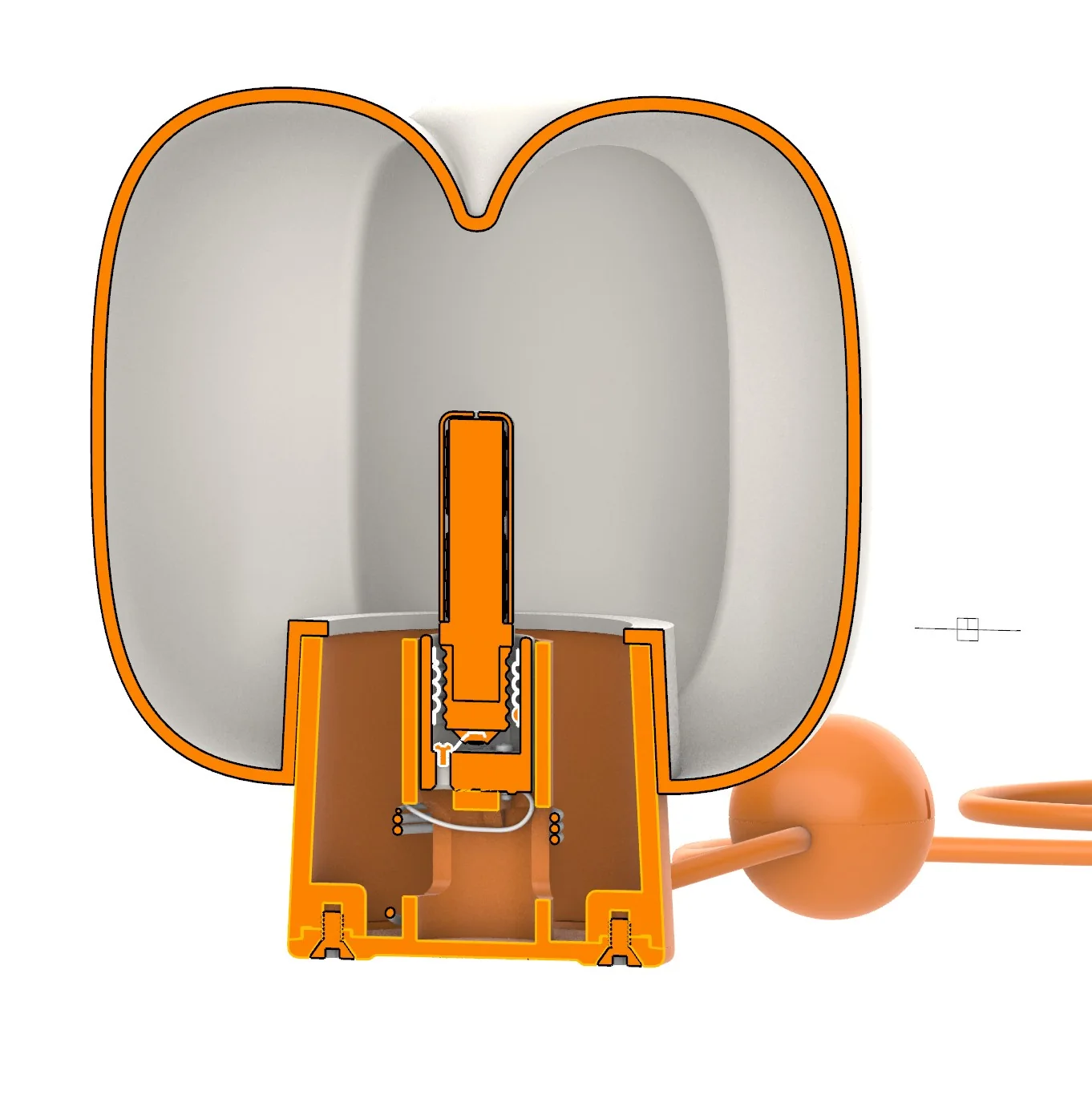 Section view of the Project Present 2024 lamp construction